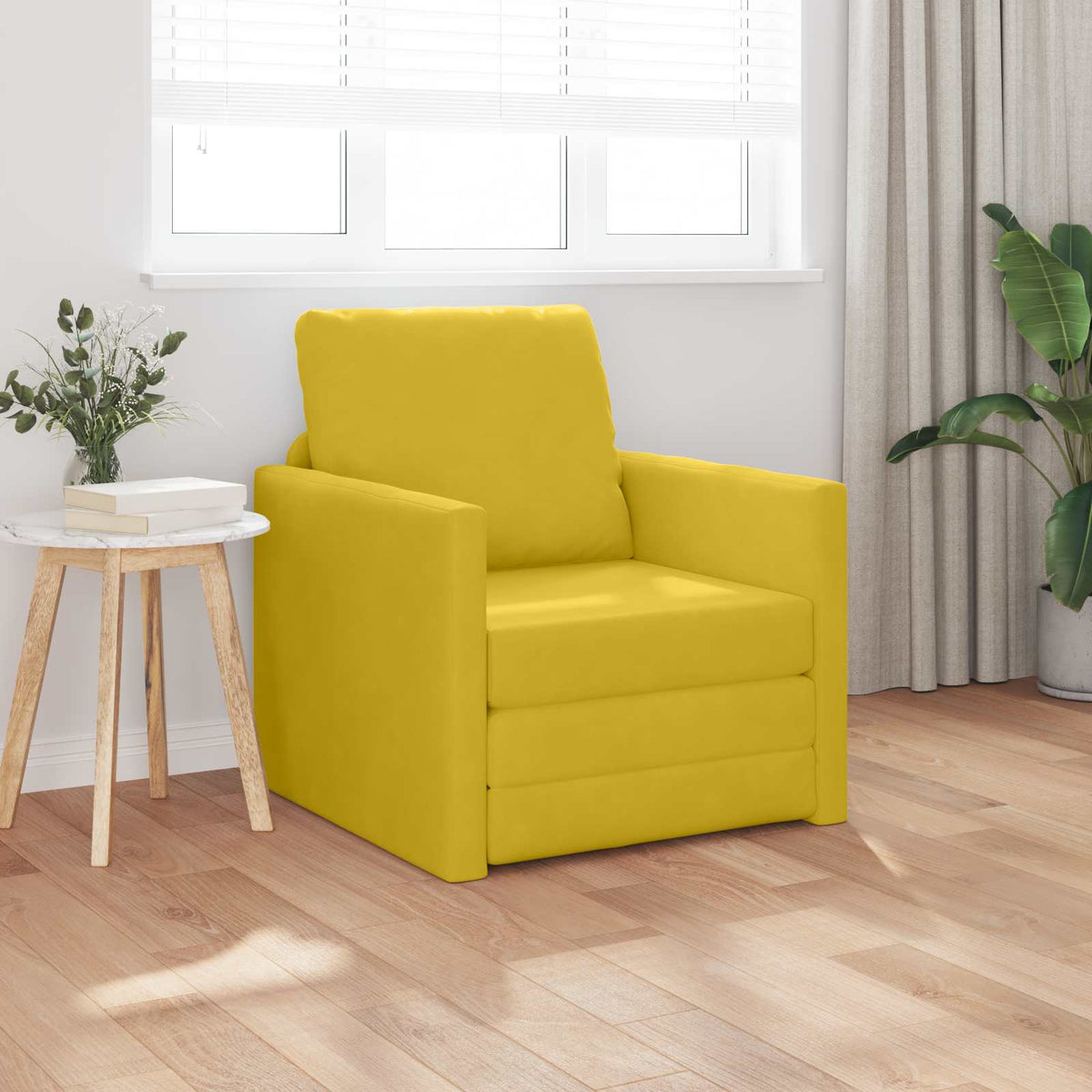 Slaapbank Donkergeel 74 x 77 x 81 cm Fluweel is nu te koop bij PeponiXL, paradijselijk wonen!