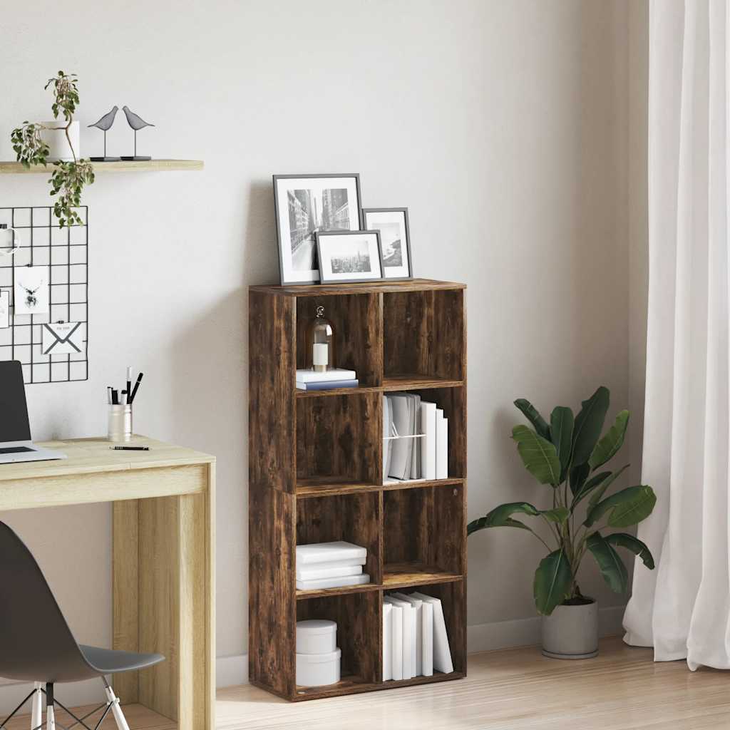Boekenkast 66x30x130 cm bewerkt hout gerookt eikenkleurig is nu te koop bij PeponiXL, paradijselijk wonen!