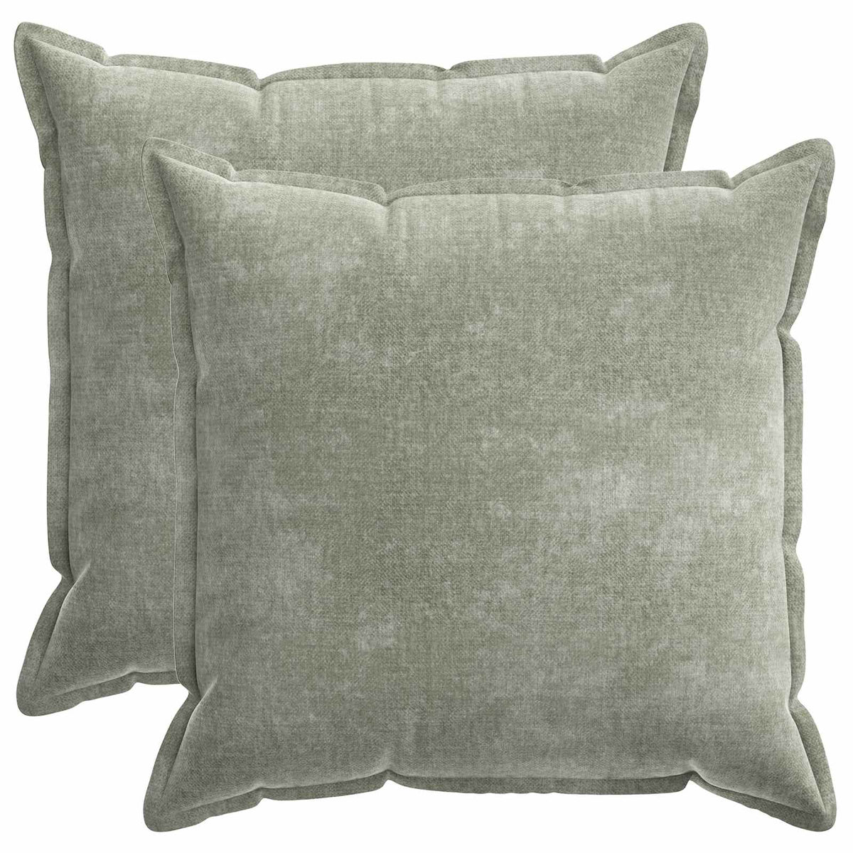 Kussensloop 2 st HOUTEN Groen 80 x 80 cm Chenille Stof is nu te koop bij PeponiXL, paradijselijk wonen!