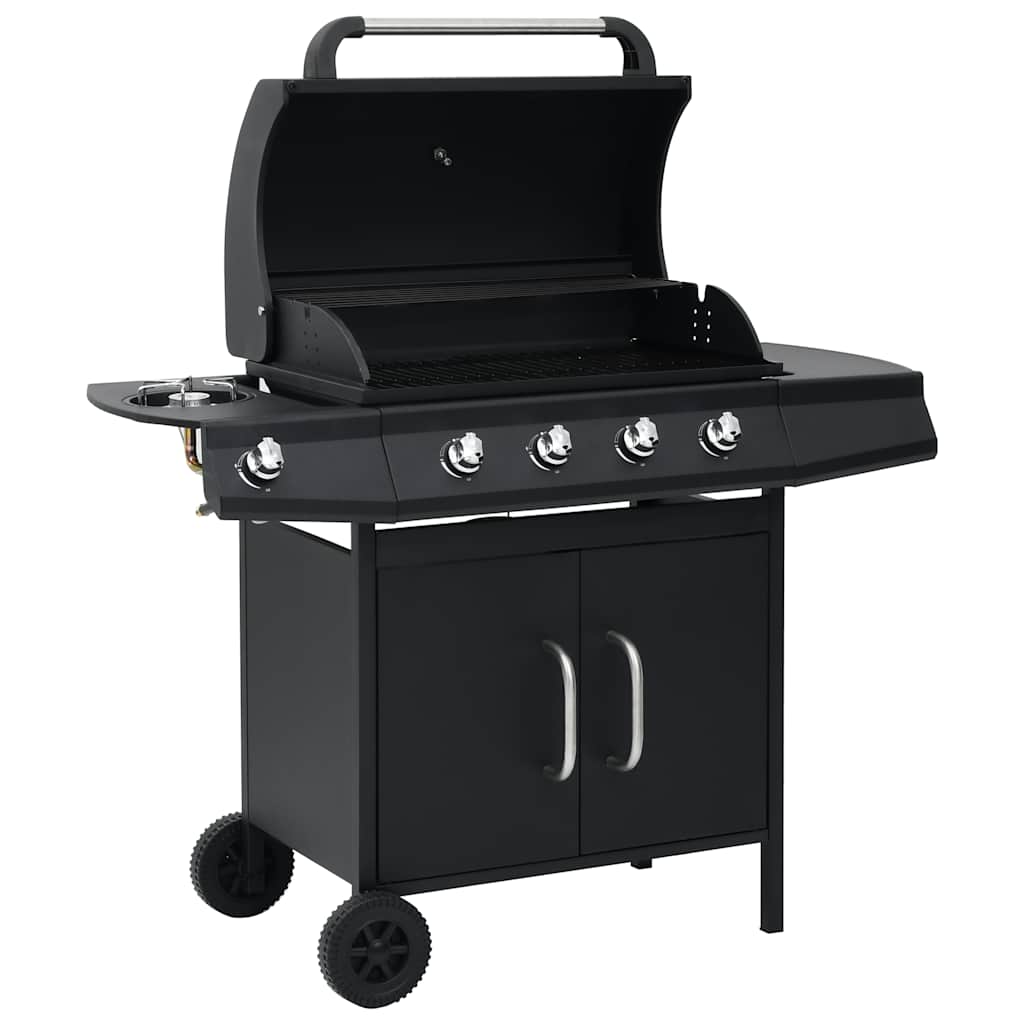 Gasbarbecue 4+1 kookzone staal zwart is nu te koop bij PeponiXL, paradijselijk wonen!