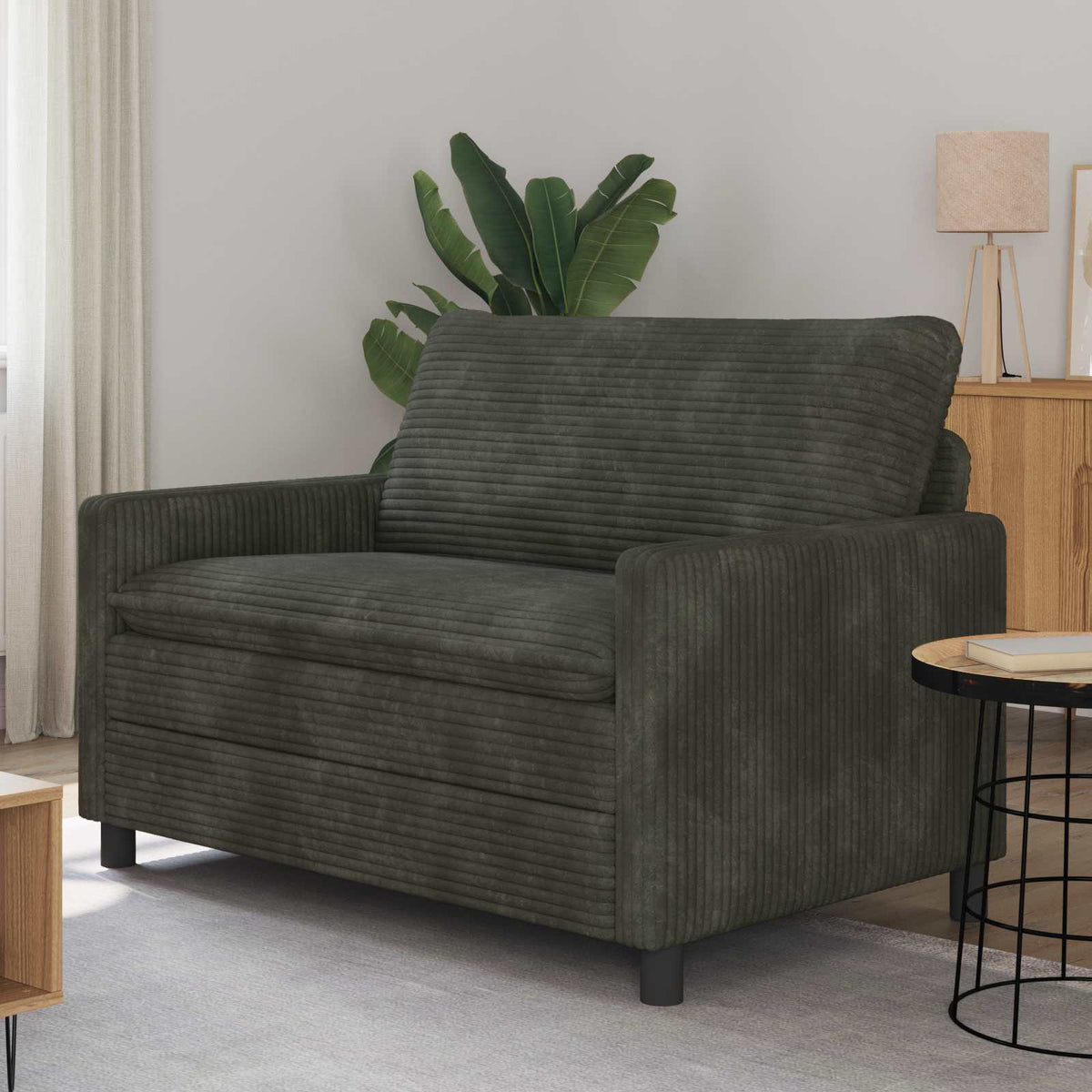 Bank Antracietkleurig 126 x 81 x 87,5 cm Polyester is nu te koop bij PeponiXL, paradijselijk wonen!