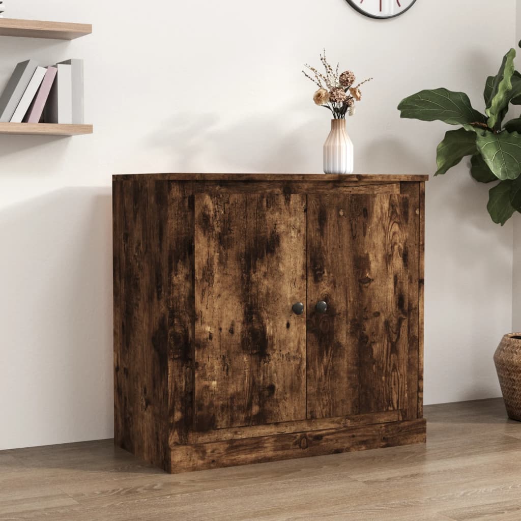 Dressoir 70x35,5x67,5 cm bewerkt hout gerookt eikenkleurig is nu te koop bij PeponiXL, paradijselijk wonen!