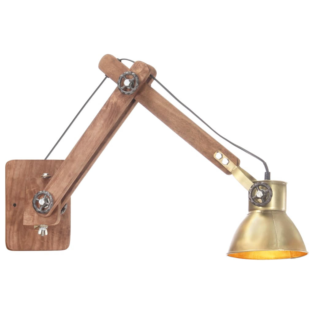 Wandlamp industrieel rond E27 messingkleurig is nu te koop bij PeponiXL, paradijselijk wonen!