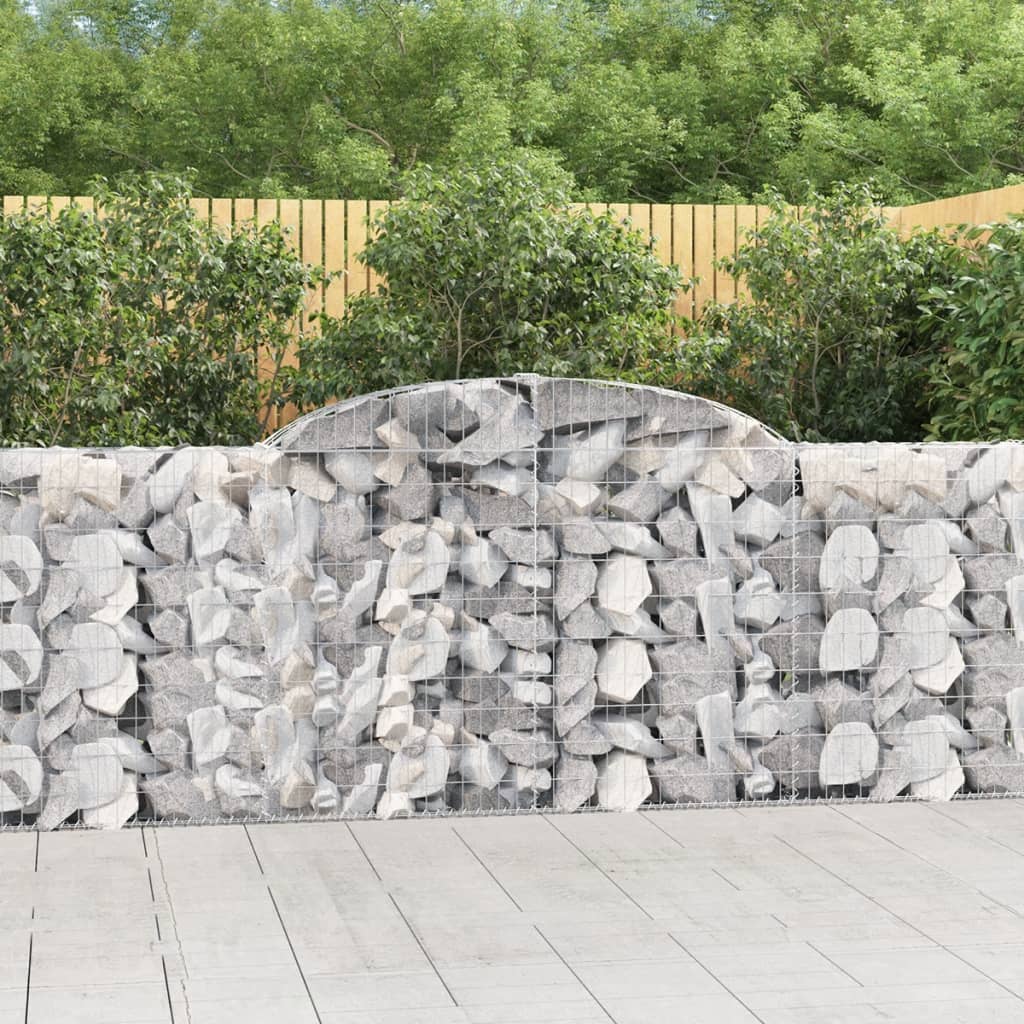 Schanskorven 12 st gewelfd 300x30x100/120 cm ijzer is nu te koop bij PeponiXL, paradijselijk wonen!