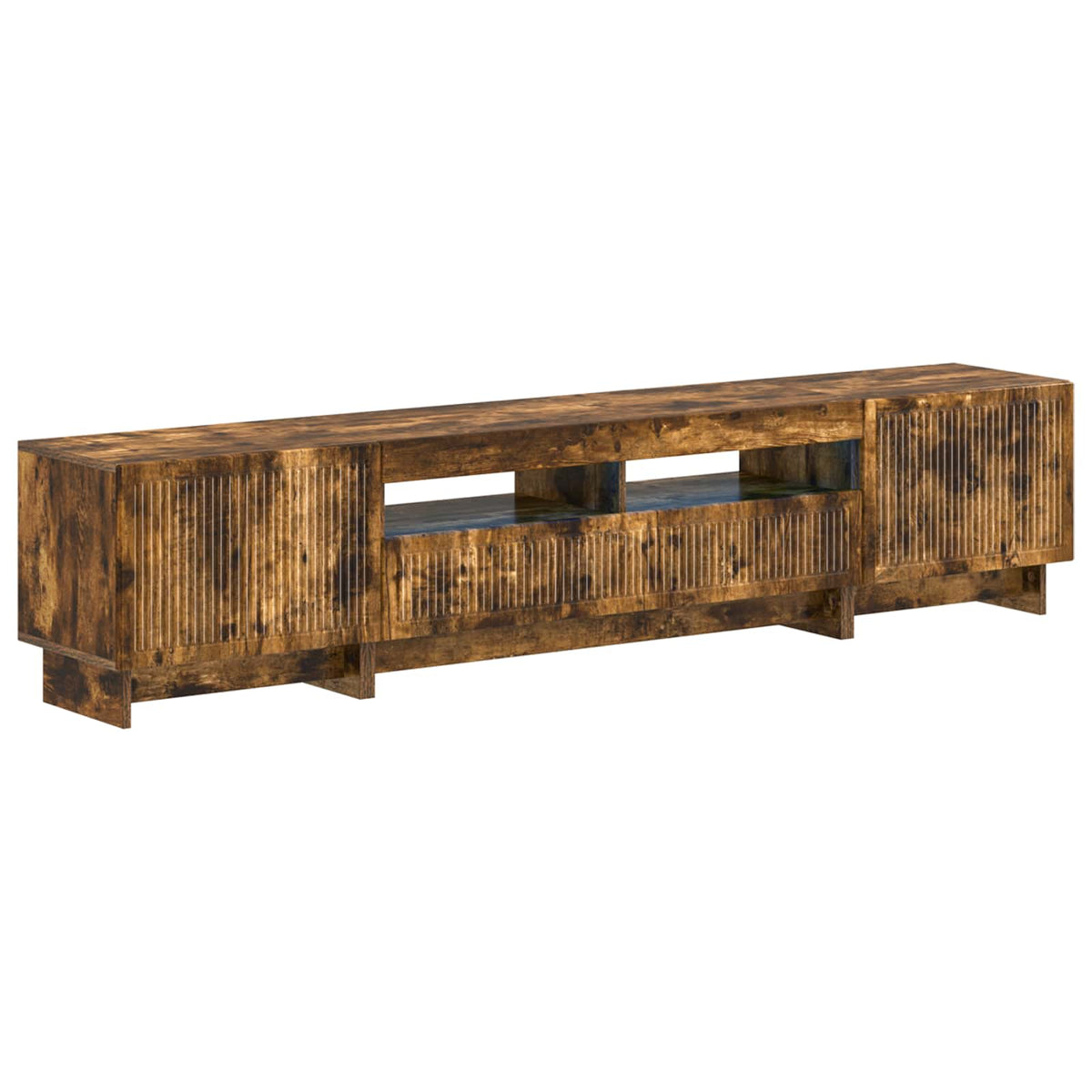 5-delige LED TV-kast Gerookt eiken Bewerkt hout is nu te koop bij PeponiXL, paradijselijk wonen!