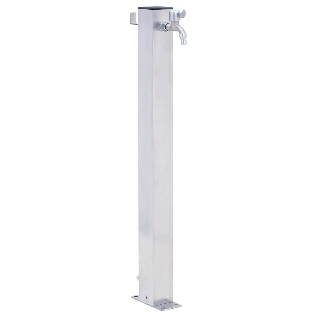 Waterzuil vierkant 100 cm roestvrij staal is nu te koop bij PeponiXL, paradijselijk wonen!