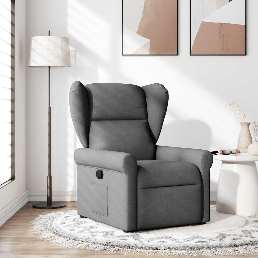 Fauteuil verstelbaar stof donkergrijs is nu te koop bij PeponiXL, paradijselijk wonen!