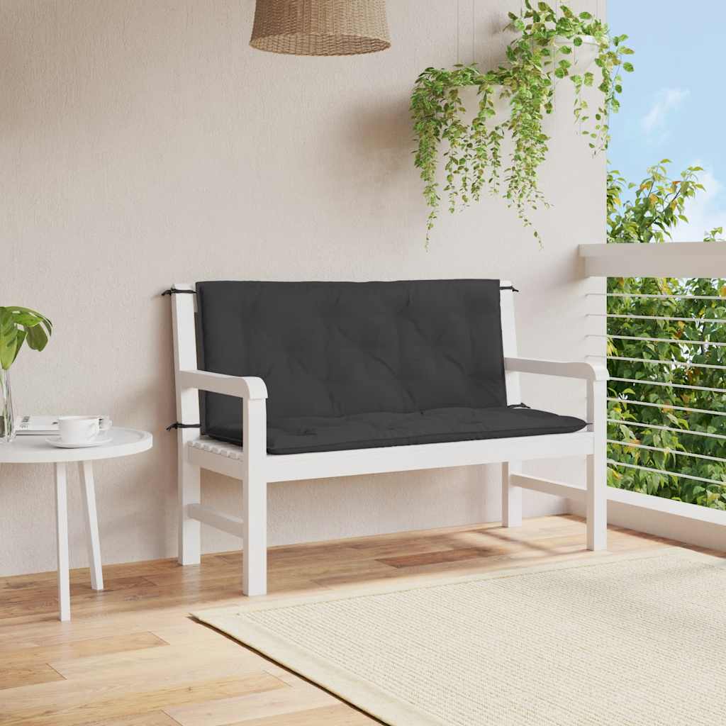 Tuinbankkussen 120x(50+50)x7 cm oxford stof zwart is nu te koop bij PeponiXL, paradijselijk wonen!