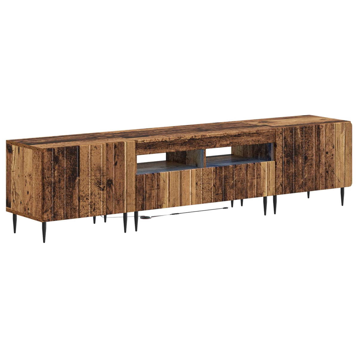 5-delige LED TV-kast Oud hout Bewerkt hout is nu te koop bij PeponiXL, paradijselijk wonen!
