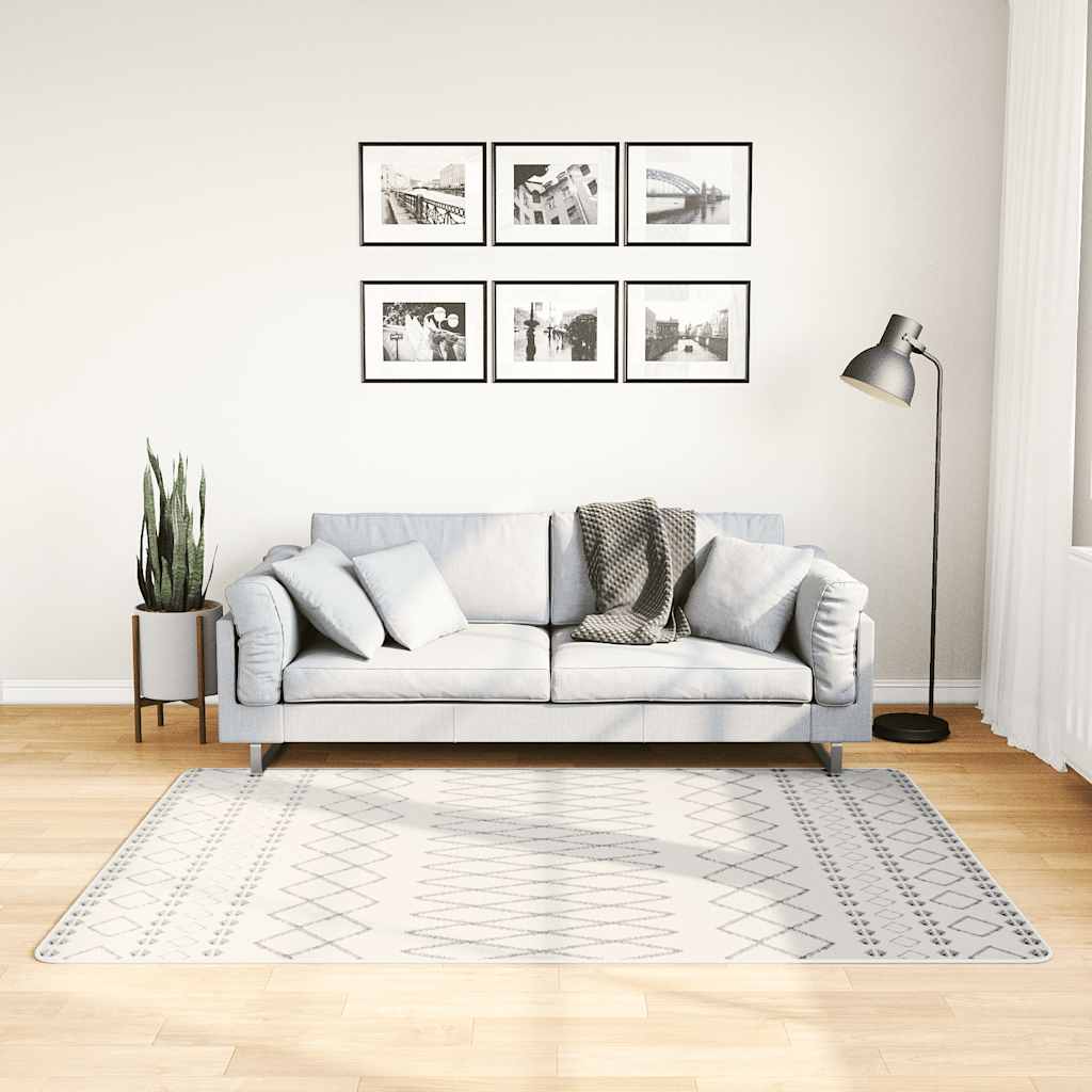 Vloerkleed wasbaar 120x180 cm zwart en wit is nu te koop bij PeponiXL, paradijselijk wonen!