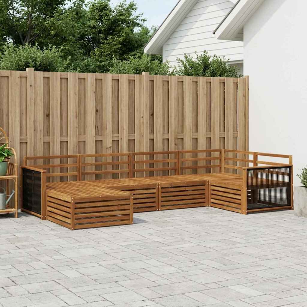 Buiten bankenset 6 pcs Naturel is nu te koop bij PeponiXL, paradijselijk wonen!