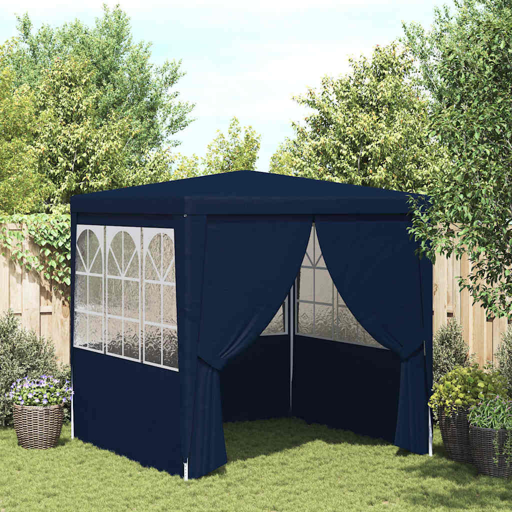 Partytent met zijwanden professioneel 90 g/m² 2,5x2,5 m blauw is nu te koop bij PeponiXL, paradijselijk wonen!
