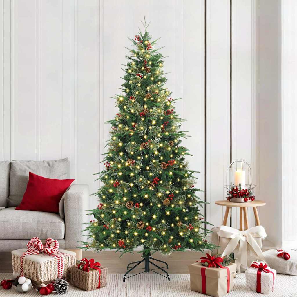 Kunstmatige Inklapbare Kerstboom Groen 210 cm PE en PVC is nu te koop bij PeponiXL, paradijselijk wonen!