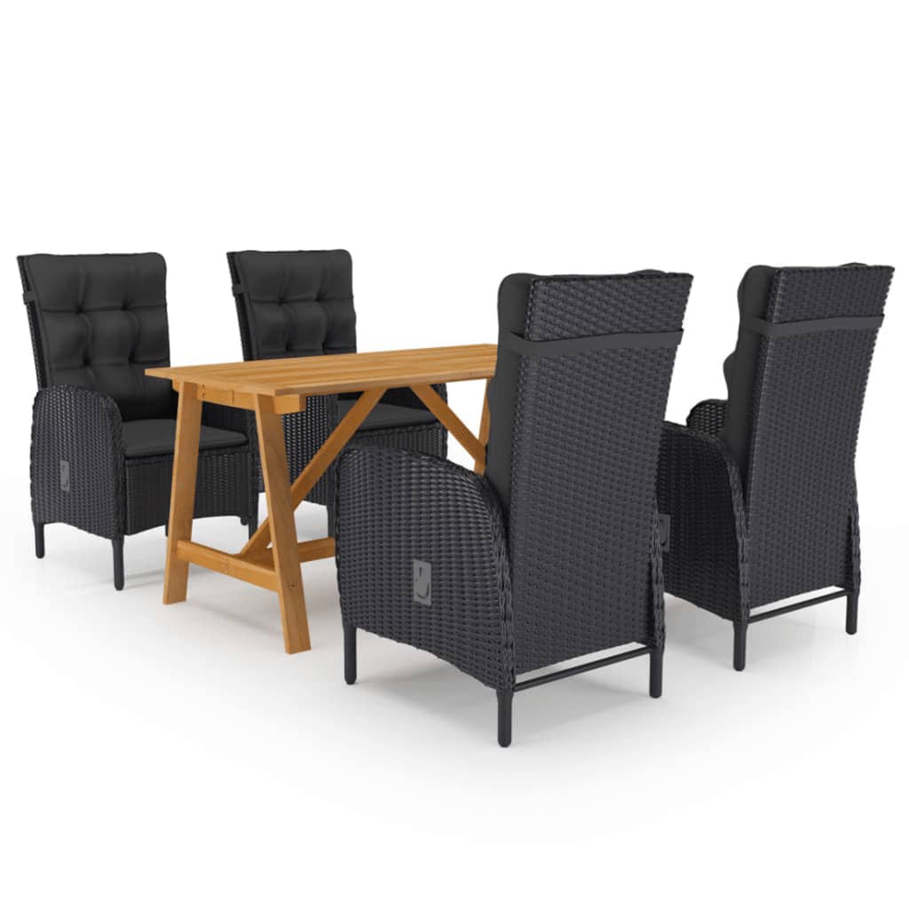 5-delige Tuinset zwart is nu te koop bij PeponiXL, paradijselijk wonen!