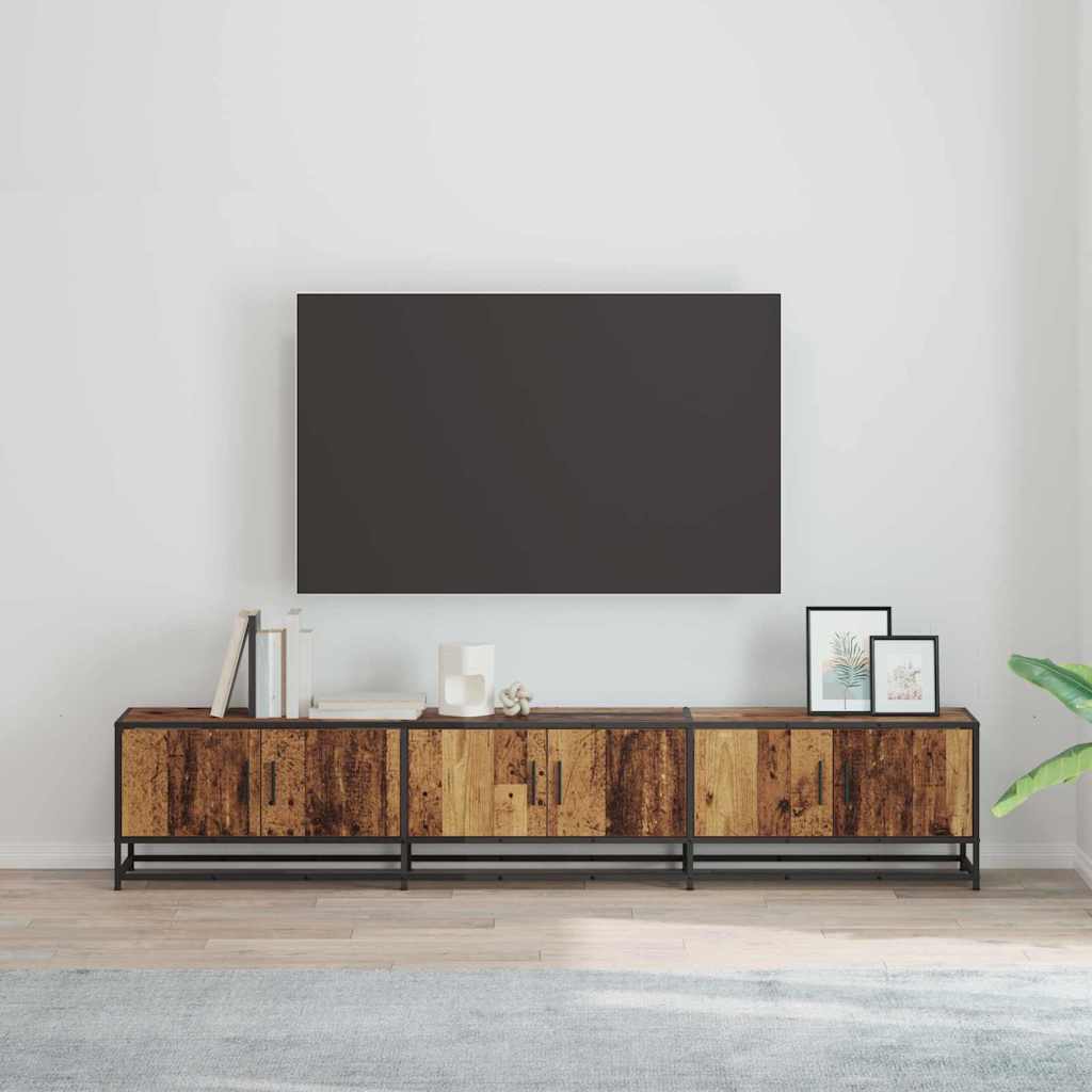 TV Eenheden 2 pcs Oud Hout 210 x 35 x 41 cm Bewerkt hout is nu te koop bij PeponiXL, paradijselijk wonen!