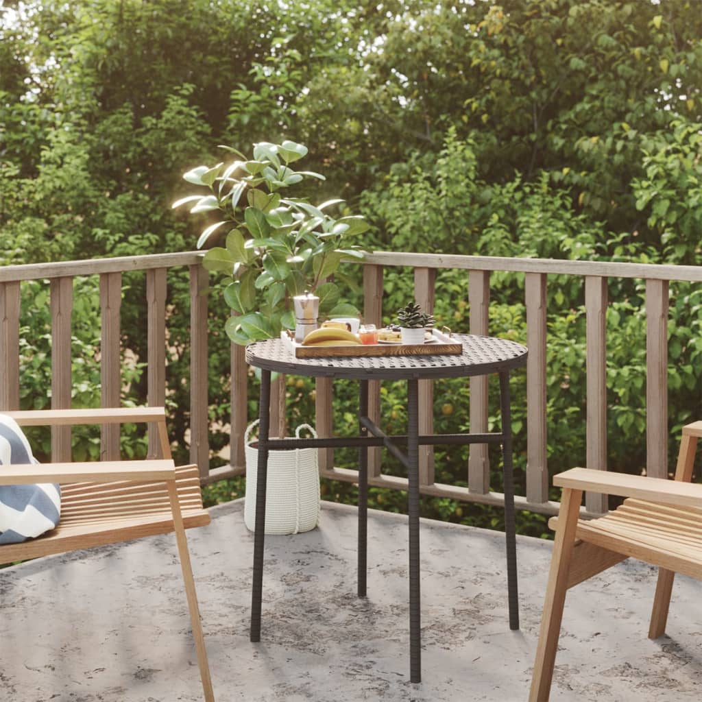 Salontafel 45 cm poly rattan zwart is nu te koop bij PeponiXL, paradijselijk wonen!