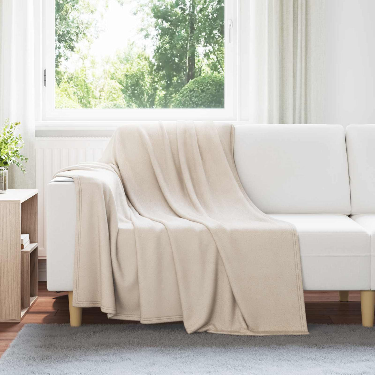 Kleden 6 pcs Beige 200 x 150 cm Fleece is nu te koop bij PeponiXL, paradijselijk wonen!