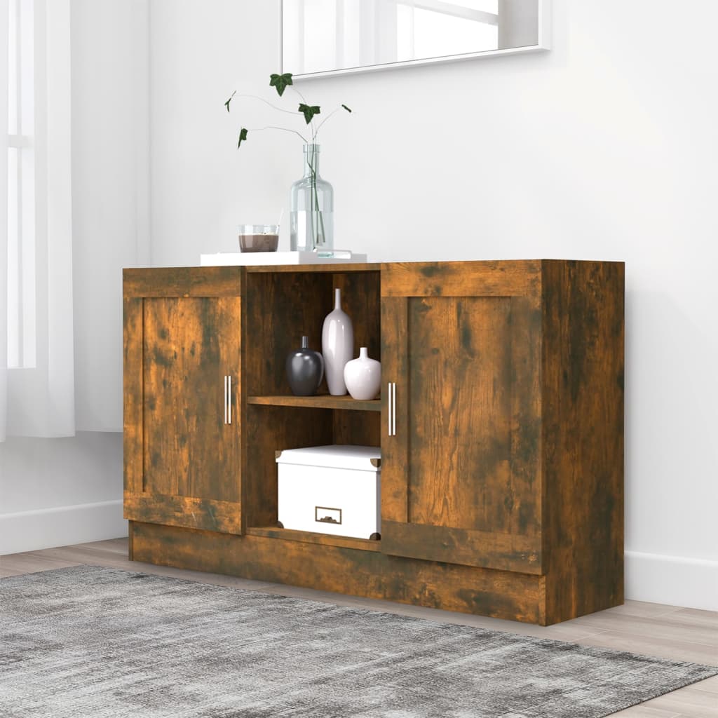 Dressoir 120x30,5x70 cm bewerkt hout gerookt eikenkleurig is nu te koop bij PeponiXL, paradijselijk wonen!