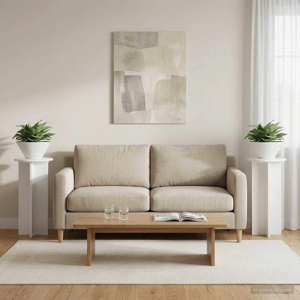 Plantenstandaard 2 pcs Hoogglans Wit 29,5 x 29,5 x 60 cm is nu te koop bij PeponiXL, paradijselijk wonen!