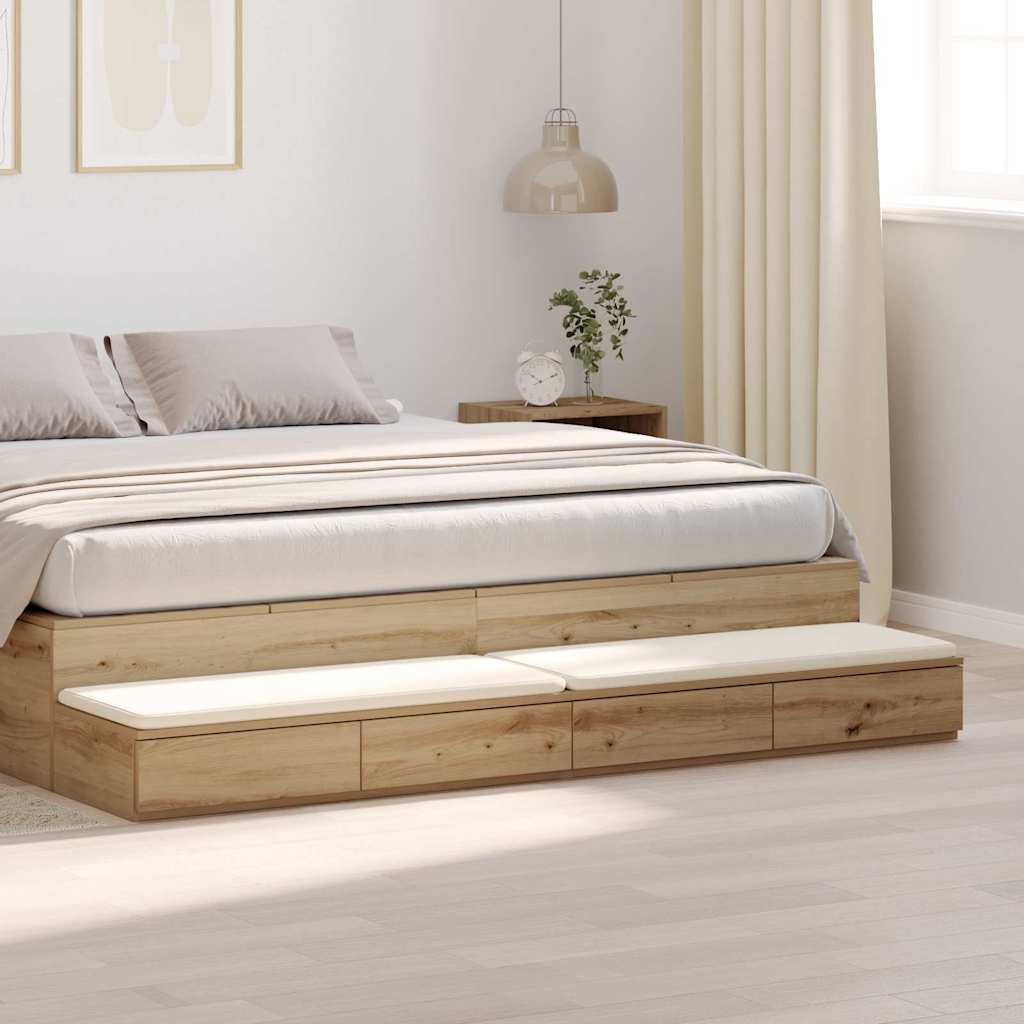 Bedlades Artisan Eiken 200 x 36,5 x 16,5 cm Bewerkt hout is nu te koop bij PeponiXL, paradijselijk wonen!