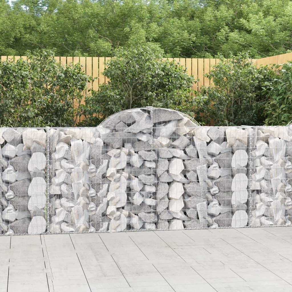 Schanskorven 3 st gewelfd 200x30x100/120 cm ijzer is nu te koop bij PeponiXL, paradijselijk wonen!