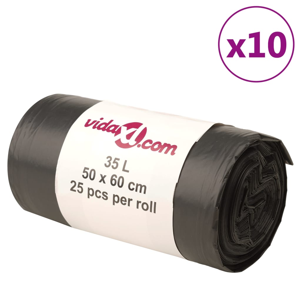 Vuilniszakken 250 st 35 l zwart is nu te koop bij PeponiXL, paradijselijk wonen!