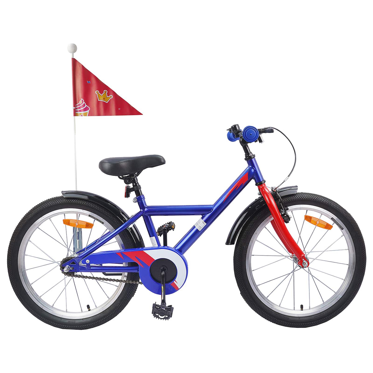 Kinderfiets 18 Inch voor 5-7 jaar Donkerblauw is nu te koop bij PeponiXL, paradijselijk wonen!