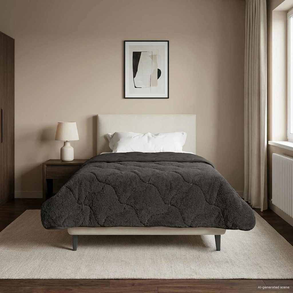 Vol jaar dekbed Gekwilt Antraciet 140 x 220 cm is nu te koop bij PeponiXL, paradijselijk wonen!