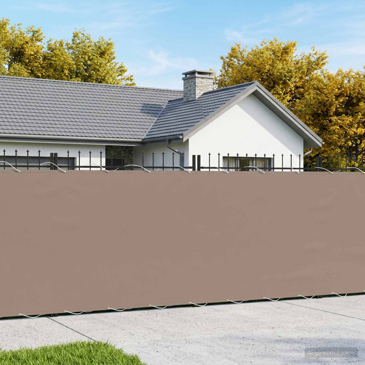 Balkon Privacy Scherm 1,8 x 25 m Stof met PU-coating Taupe is nu te koop bij PeponiXL, paradijselijk wonen!