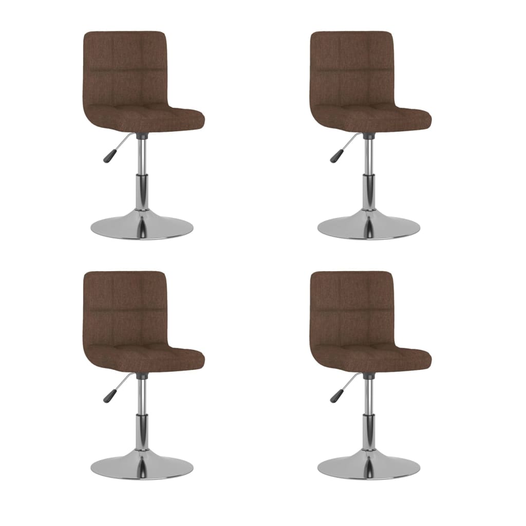 Eetkamerstoelen draaibaar 4 st stof bruin is nu te koop bij PeponiXL, paradijselijk wonen!