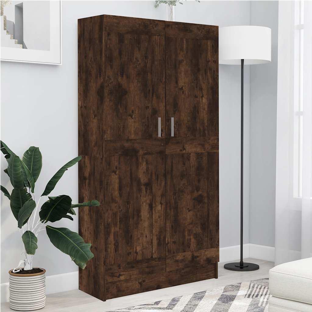 Boekenkast 82,5x30,5x150 cm bewerkt hout gerookt eikenkleurig is nu te koop bij PeponiXL, paradijselijk wonen!