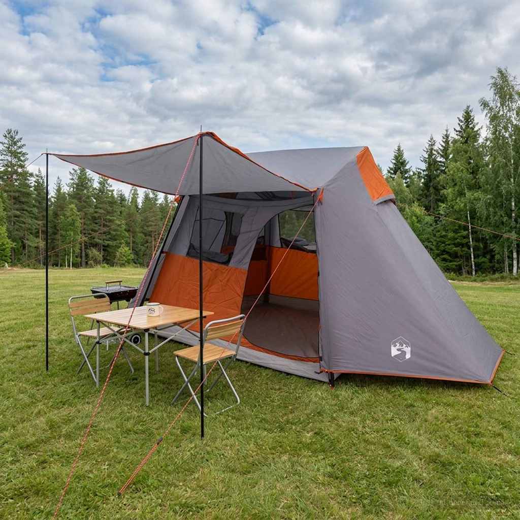 Tunneltent Grijs en Oranje 475 x 220 x 192 cm is nu te koop bij PeponiXL, paradijselijk wonen!