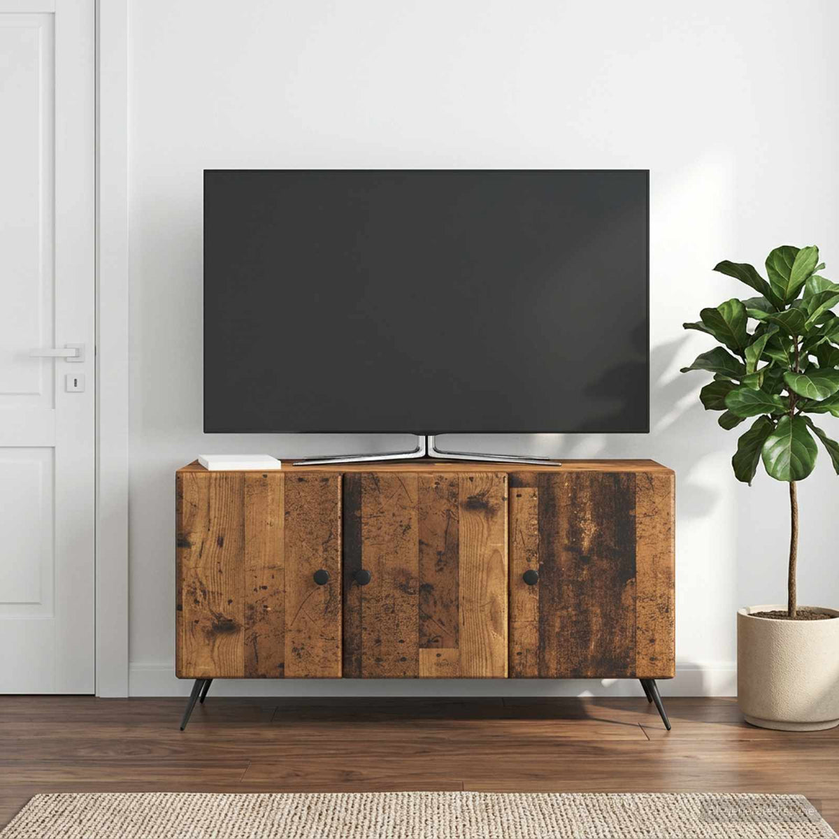 TV-kast Oud hout 99 x 34,5 x 50 cm Bewerkt hout is nu te koop bij PeponiXL, paradijselijk wonen!