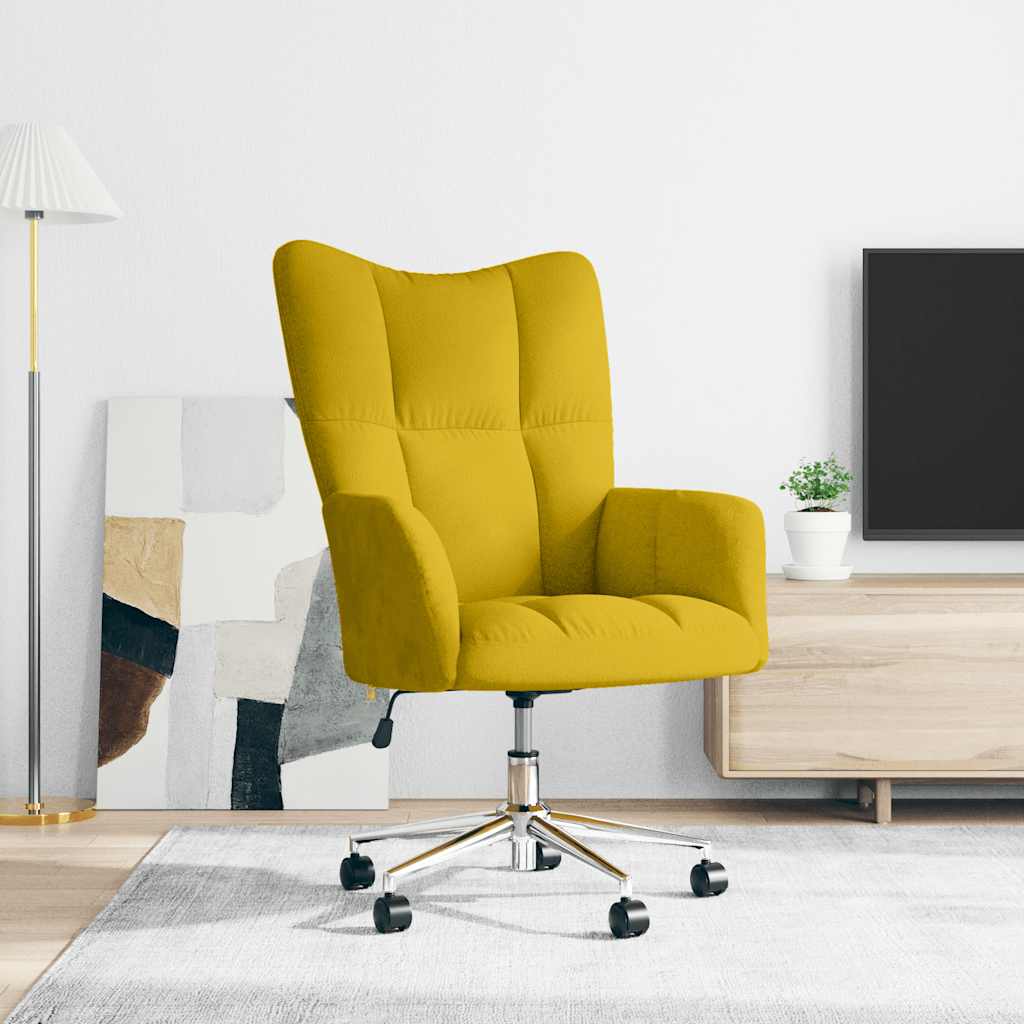 Relaxstoel fluweel mosterdgeel is nu te koop bij PeponiXL, paradijselijk wonen!