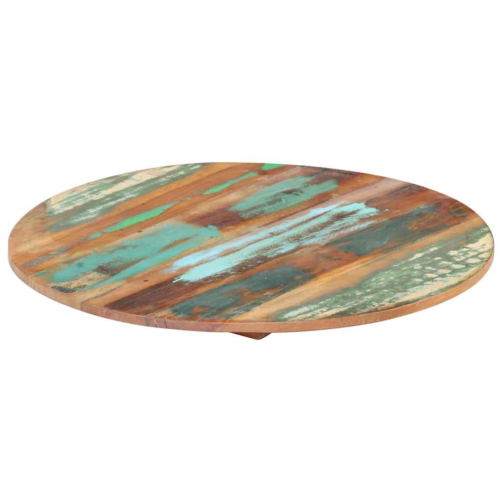 Tafelblad rond 15-16 mm 50 cm massief gerecycled hout is nu te koop bij PeponiXL, paradijselijk wonen!