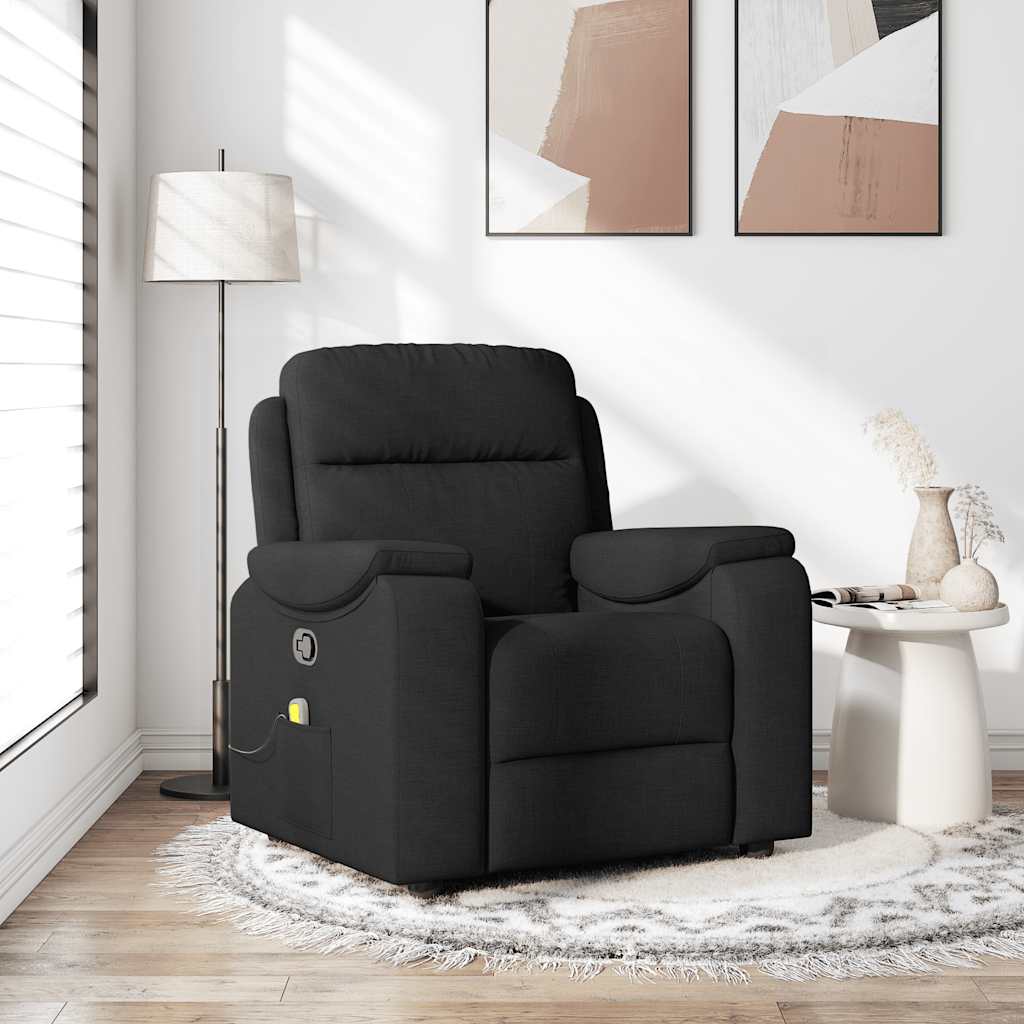 Massagestoel verstelbaar stof zwart is nu te koop bij PeponiXL, paradijselijk wonen!