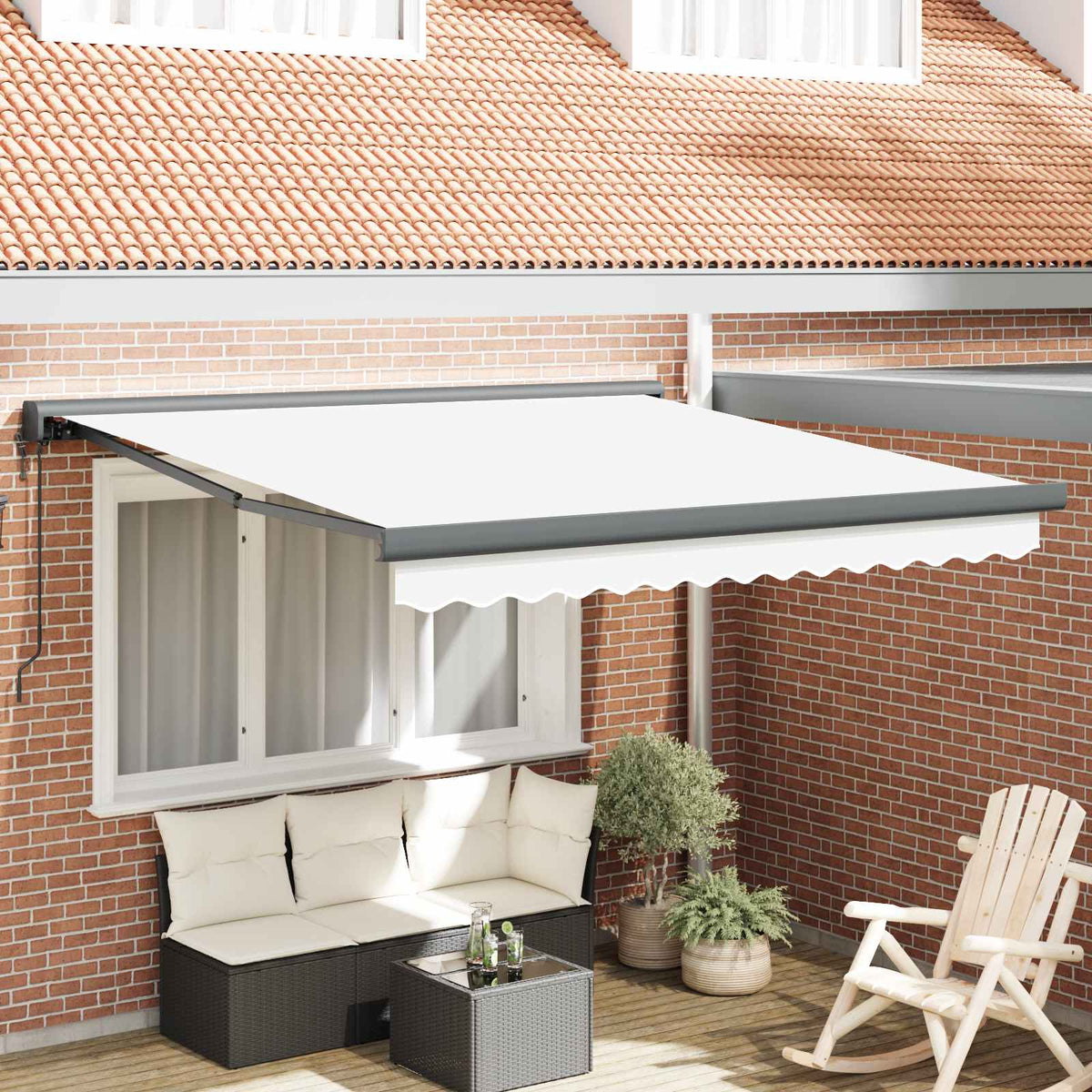 Markies Wit 300 x 250 x 165 cm Polyester en Aluminium is nu te koop bij PeponiXL, paradijselijk wonen!
