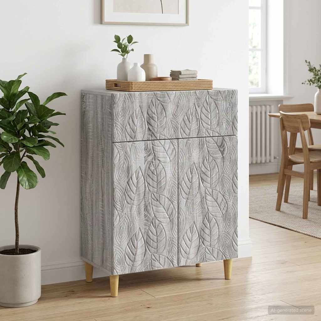 Dressoir Grijs Sonoma 66 x 34,5 x 90 cm Bewerkt hout is nu te koop bij PeponiXL, paradijselijk wonen!