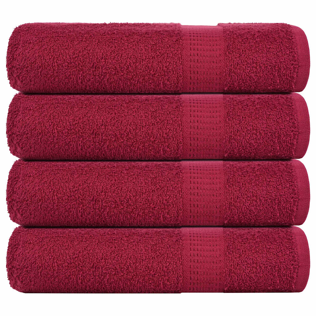Badhanddoeken FROGN 4 st 100x150 cm 360 g/m² bordeaux is nu te koop bij PeponiXL, paradijselijk wonen!