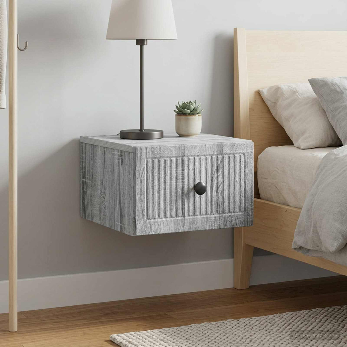 Wandbeugel Bedkast 2 pcs Grijs sonoma 33 x 34,5 x 20 cm is nu te koop bij PeponiXL, paradijselijk wonen!