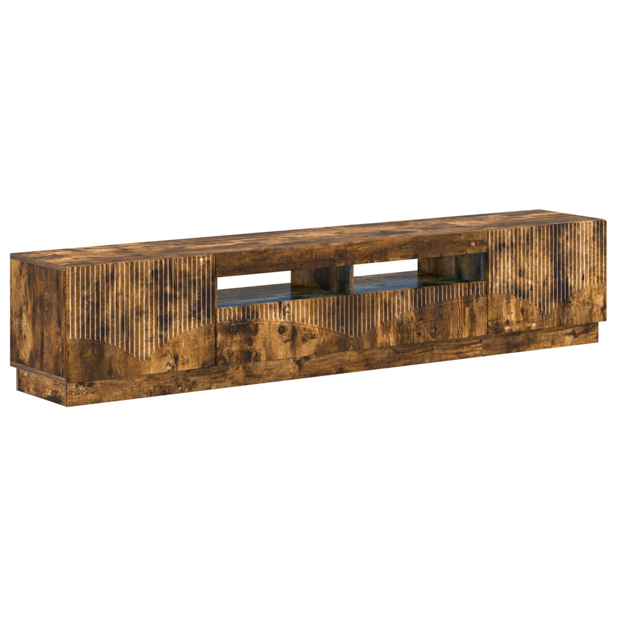 5-delige LED TV-kast Gerookt eiken Bewerkt hout is nu te koop bij PeponiXL, paradijselijk wonen!