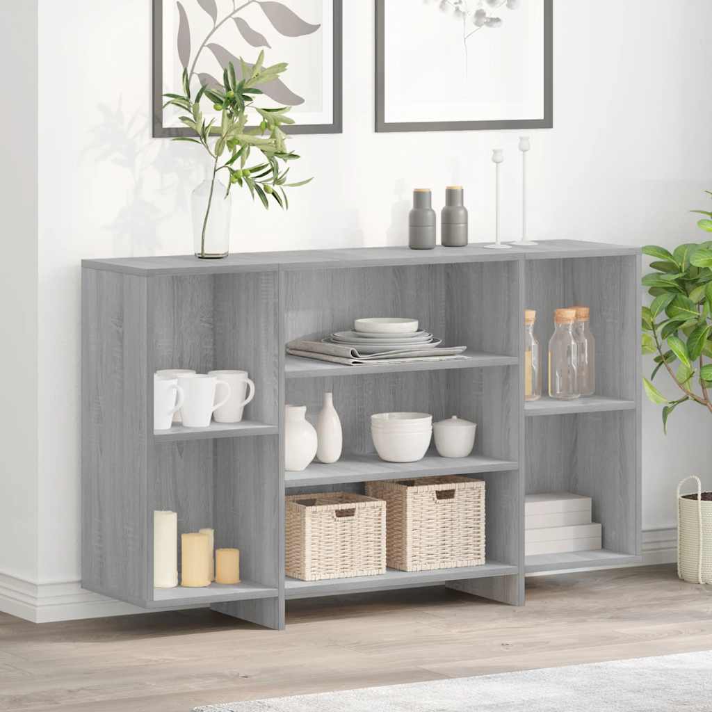 Dressoir 120x30x75 cm bewerkt hout grijs sonoma eikenkleurig is nu te koop bij PeponiXL, paradijselijk wonen!