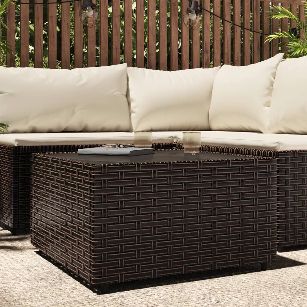 Salontafel tuin vierkant 50x50x30 cm poly rattan bruin is nu te koop bij PeponiXL, paradijselijk wonen!