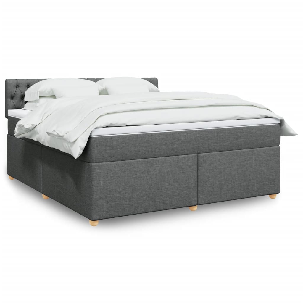 Boxspring met matras stof donkergrijs 180x200 cm is nu te koop bij PeponiXL, paradijselijk wonen!