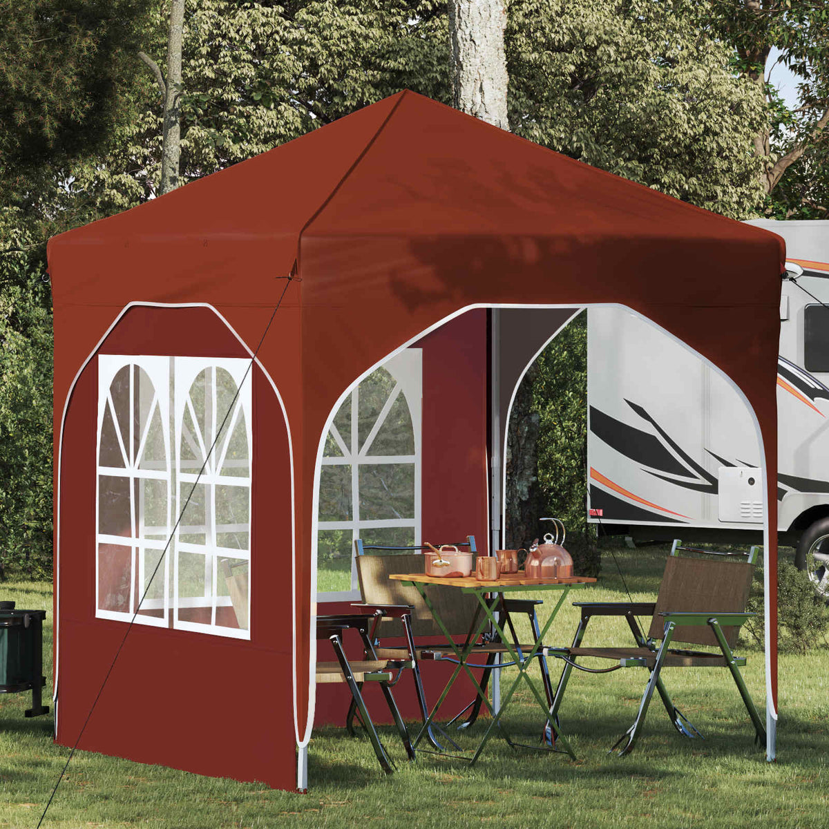 Pop-up Feesttent 192 x 192 x 245 cm Terracotta is nu te koop bij PeponiXL, paradijselijk wonen!