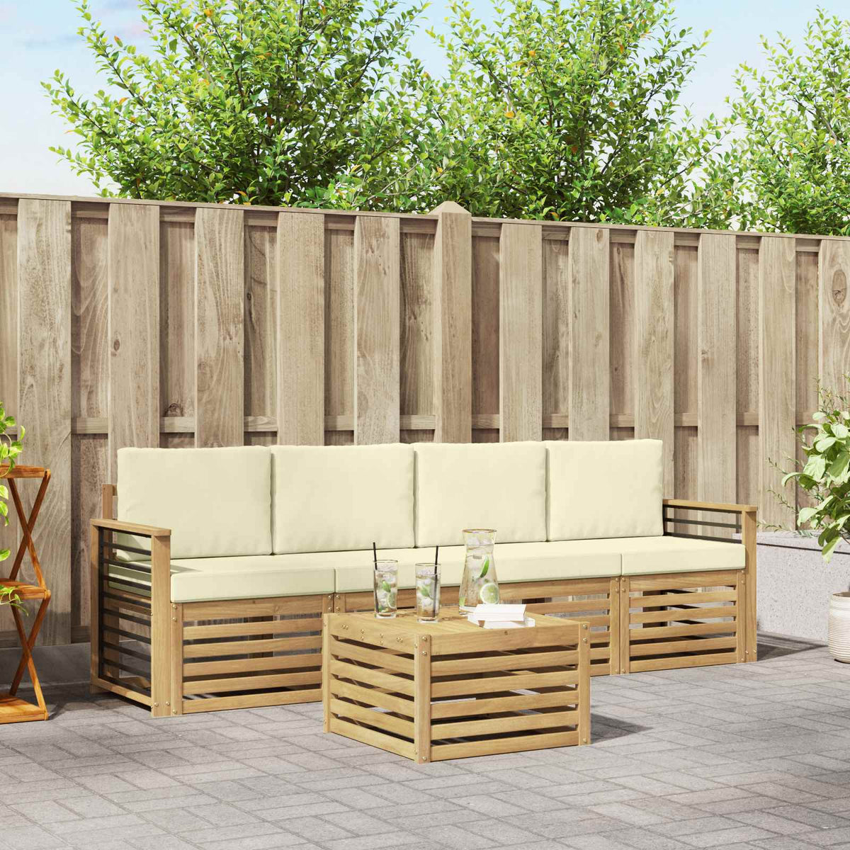 Sofa-Sets Massief Acaciahout is nu te koop bij PeponiXL, paradijselijk wonen!
