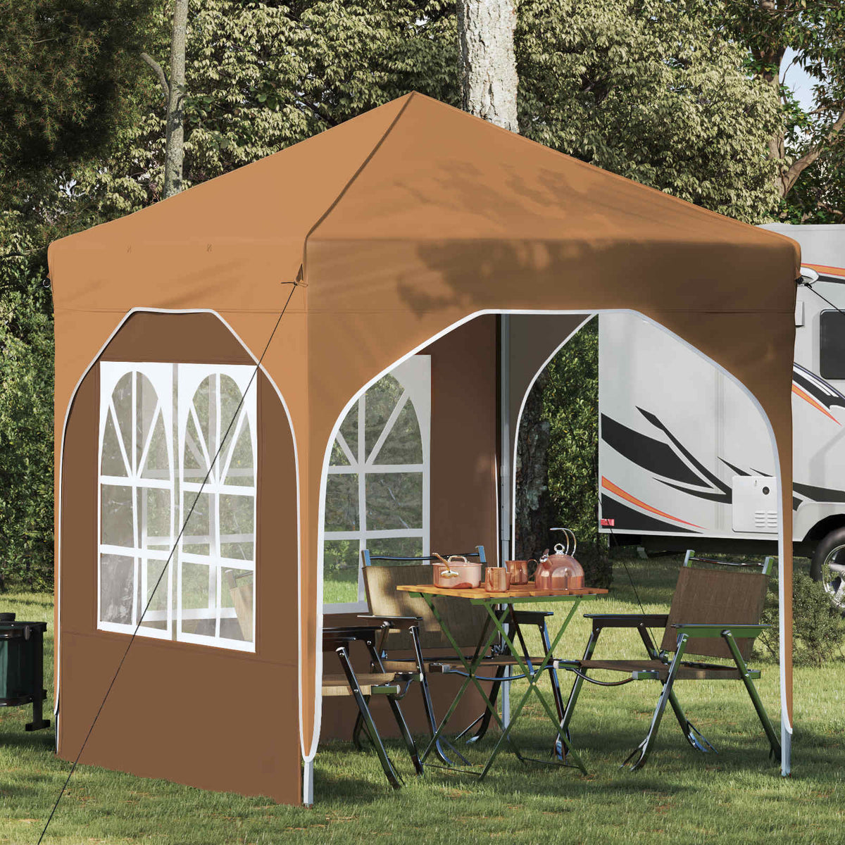 Pop-up Feesttent 192 x 192 x 245 cm Beige is nu te koop bij PeponiXL, paradijselijk wonen!