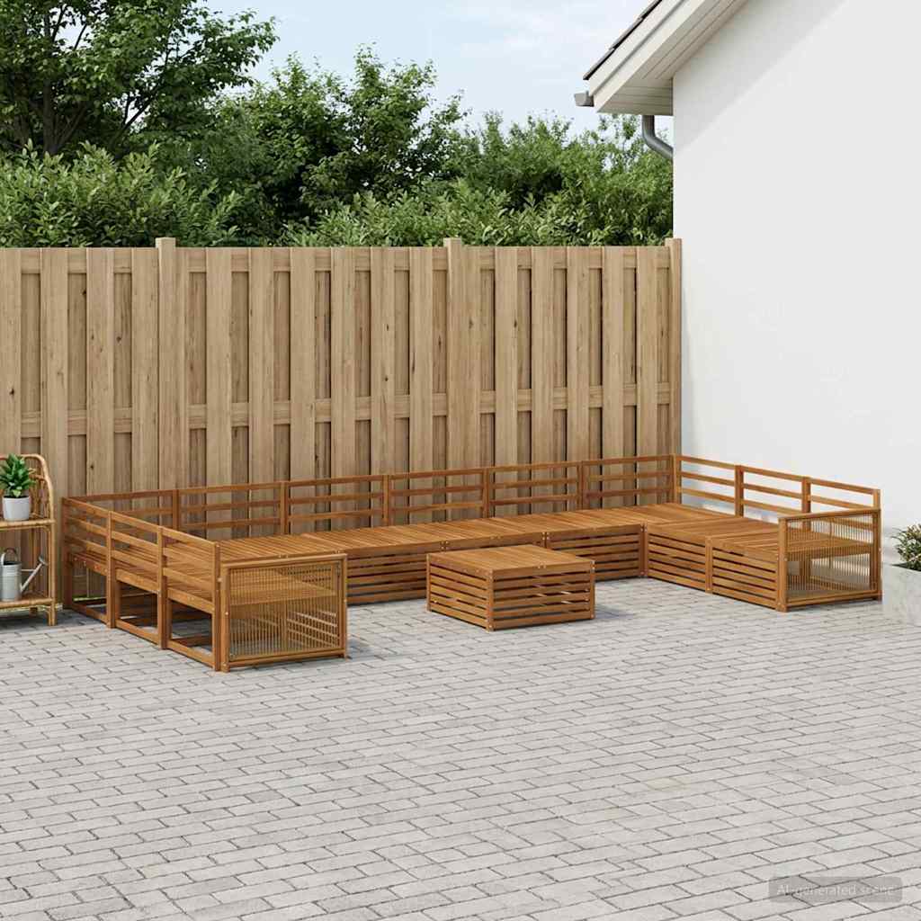 Sofa-Sets 11 pcs Massief Acaciahout is nu te koop bij PeponiXL, paradijselijk wonen!