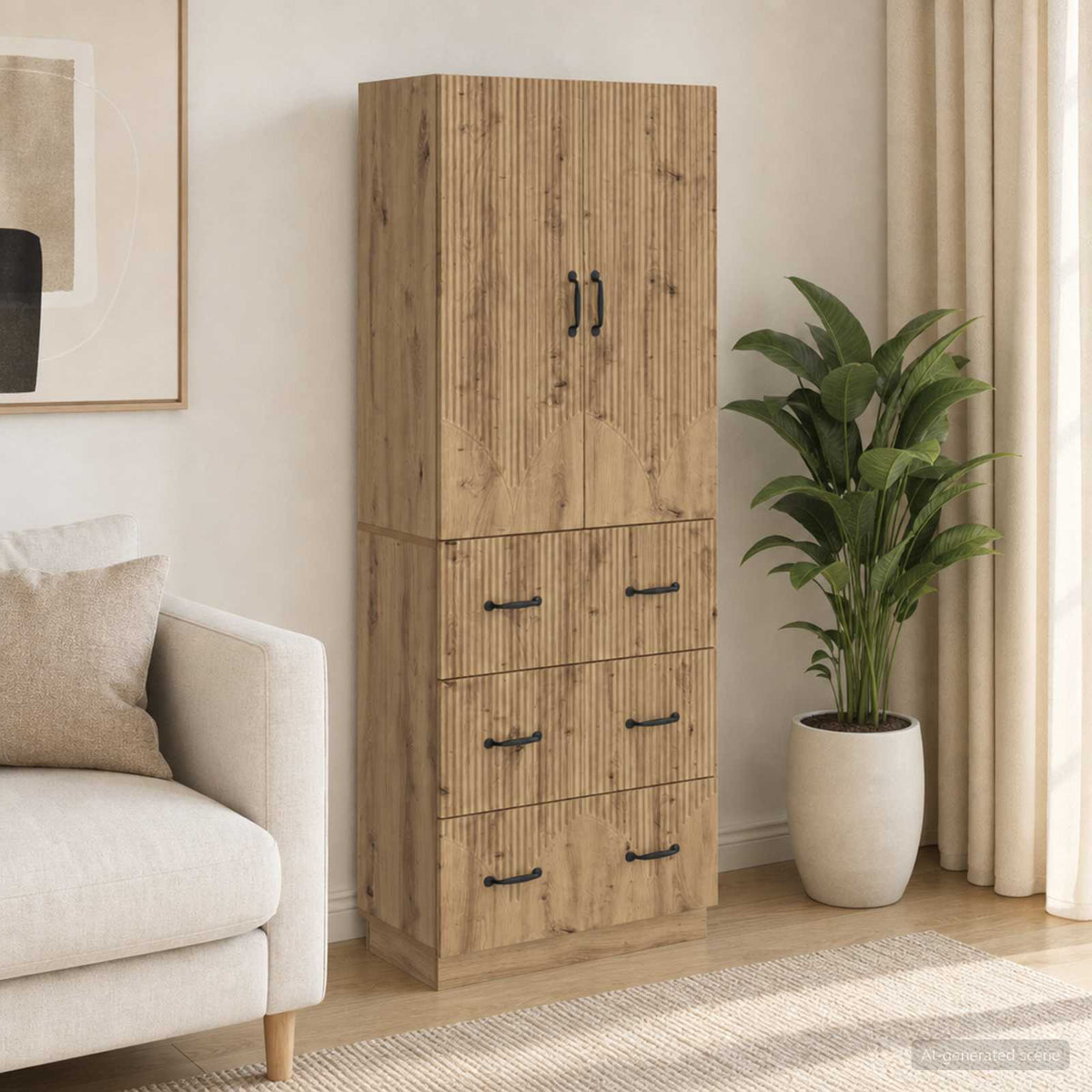 Kastenset 2 st 66 x 34,5 x 87 cm Bewerkt hout Artisanaal eiken is nu te koop bij PeponiXL, paradijselijk wonen!