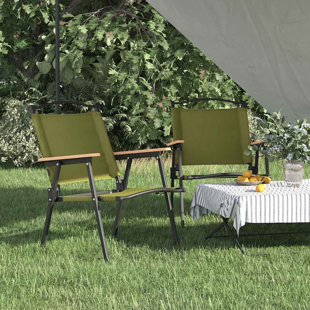 Campingstoelen 2 st 54x55x78 cm oxford stof groen is nu te koop bij PeponiXL, paradijselijk wonen!